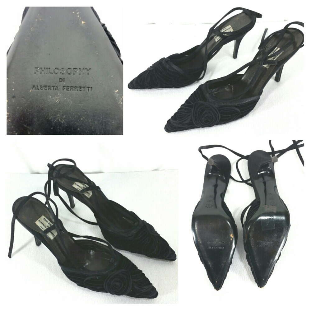 Philosophy Di Alberta Ferretti velvet/leather shoe